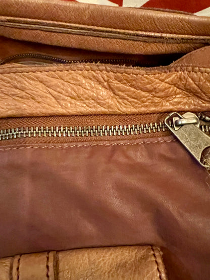 Große Liebeskind Berlin Tasche Braun Leder Wildleder Mix Boho