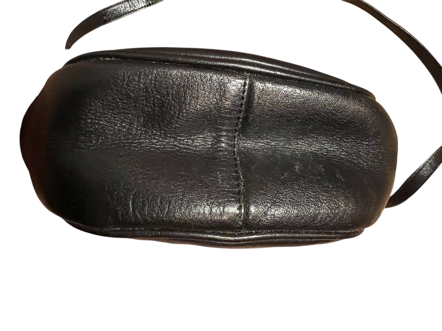 Goldpfeil Vintage Ledertasche Schwarz – Handmade in Germany, Gold‑Hardware, Top Zustand