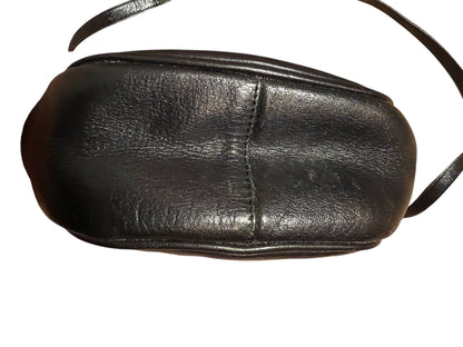 Goldpfeil Vintage Ledertasche Schwarz – Handmade in Germany, Gold‑Hardware, Top Zustand