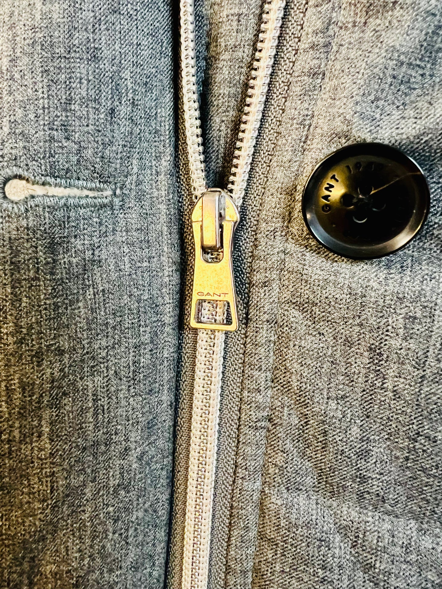 GANT Daunenjacke Herren L • Graumeliert • Steppjacke 90% Daunen • Hochwertig & neuwertig