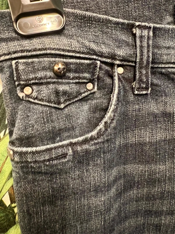 Miss Sixty Jeans Gr S "Judy" W27 | Slim Fit | Dunkelblau mit Knöpfen am Bein | Vintage Y2K