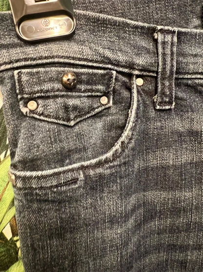 Miss Sixty Jeans Gr S "Judy" W27 | Slim Fit | Dunkelblau mit Knöpfen am Bein | Vintage Y2K