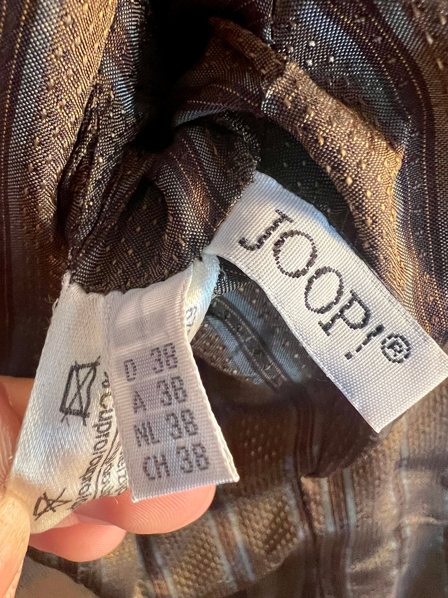 Vintage JOOP! Set Gr M 38 Schurwolle Seide Rock Blazer Dark Academia 80s 90s