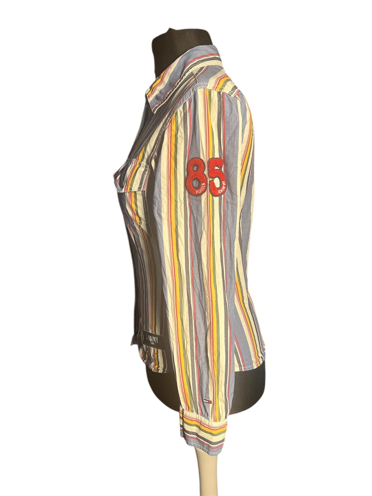 Tommy Hilfiger Denim Vintage Bluse gestreift | Gr. 36 S Y2K Used Look