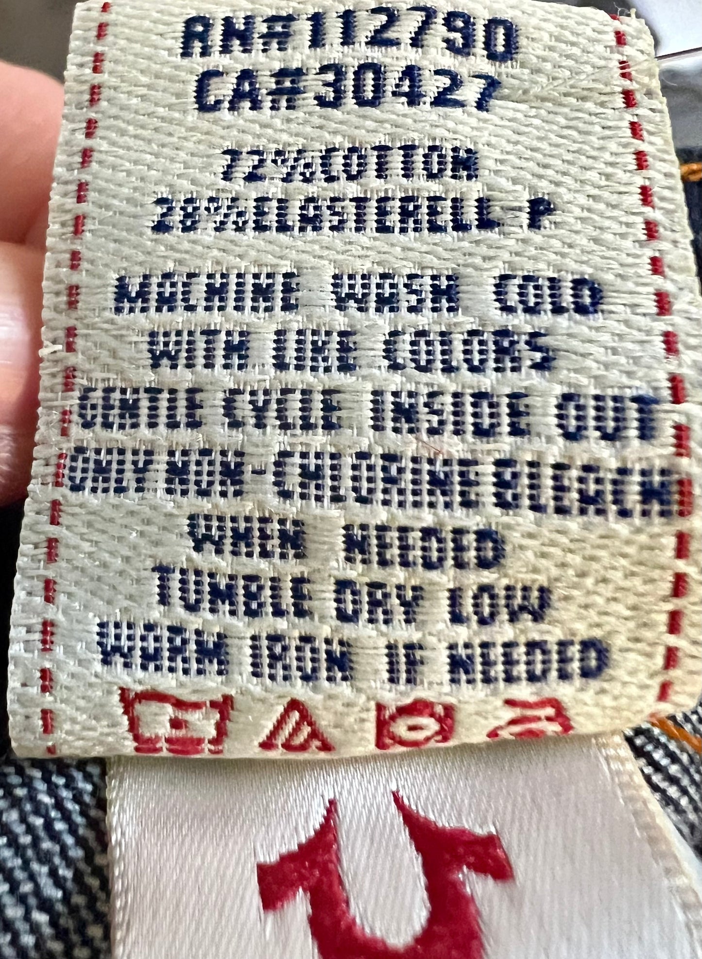 True Religion Jeansrock – Dunkelblau Denim Midi – Gehschlitz hinten – W29 / DE 38 - 40