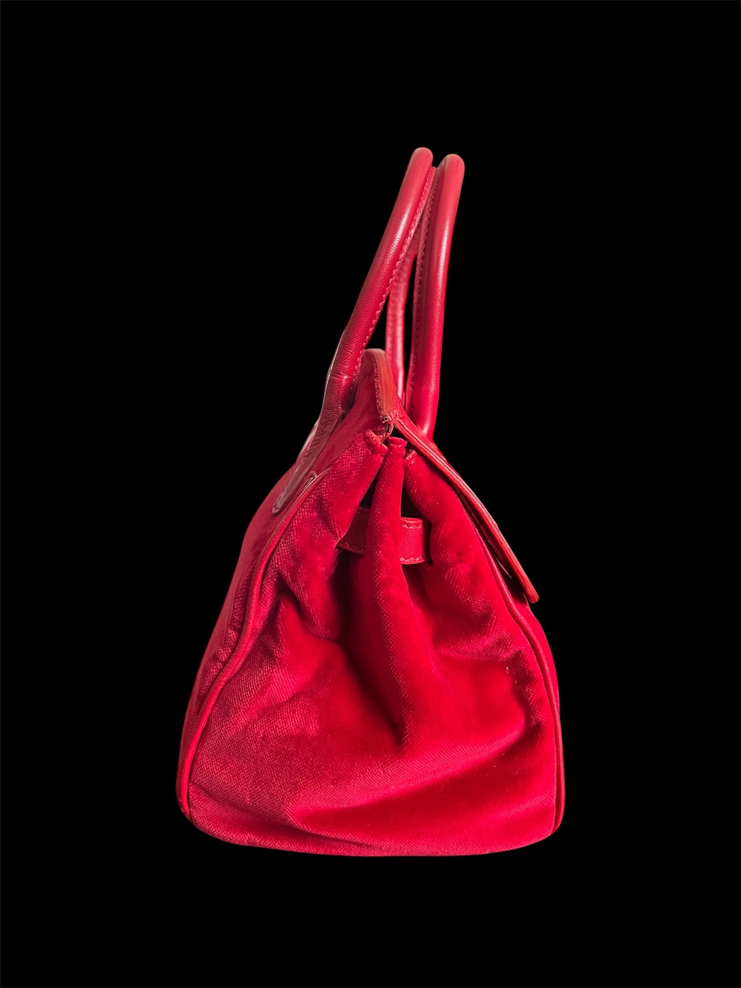 Vintage Tasche Iris Horbach Rot – Leder & Samt | Verstellbar 90s y2k