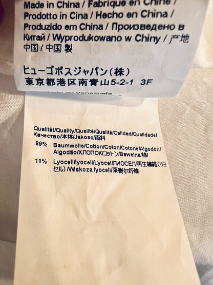 Hugo Boss Responsible Bluse Weiß Gr 42 Oversized Modern A-Linie