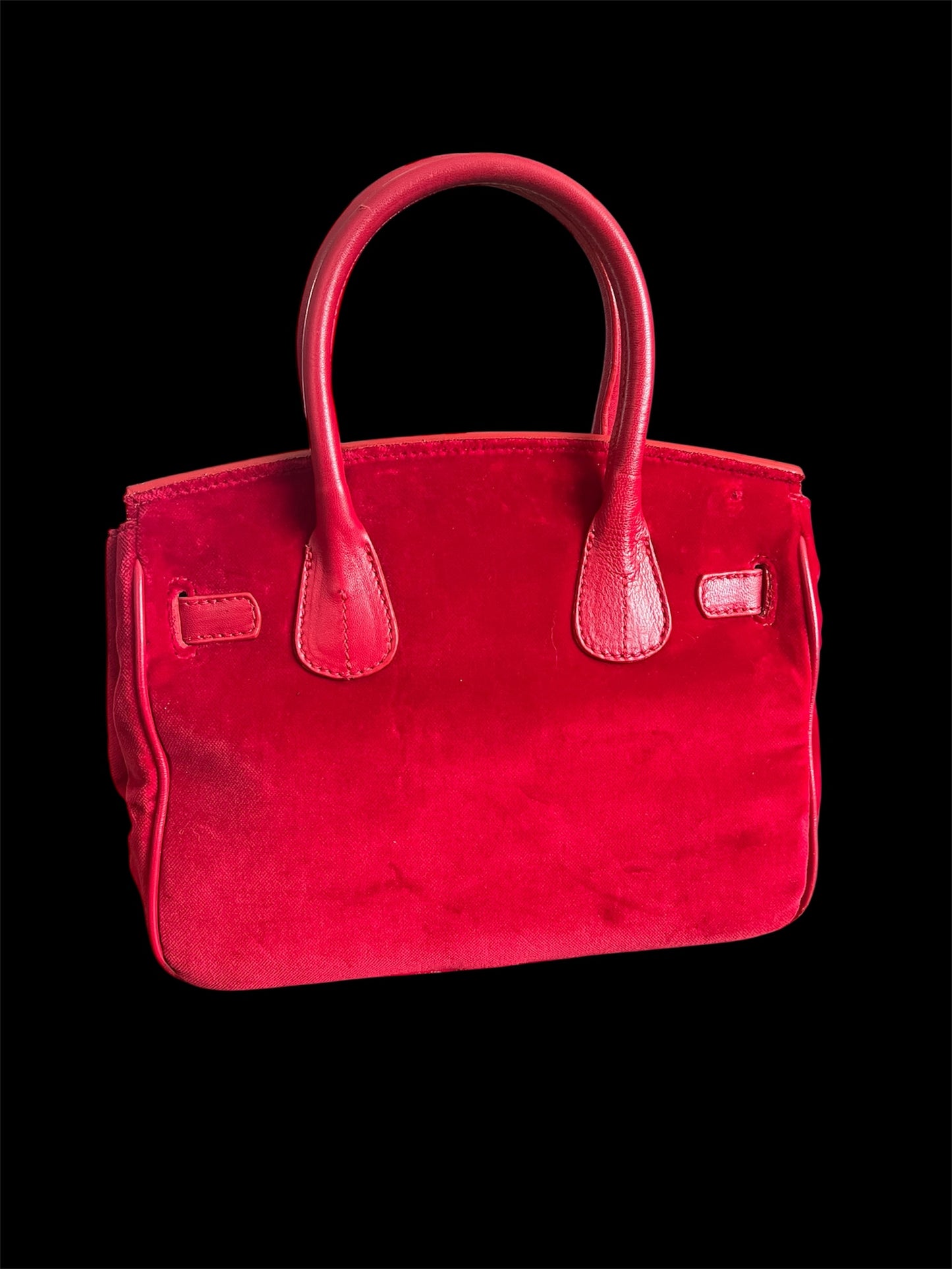 Vintage Tasche Iris Horbach Rot – Leder & Samt | Verstellbar 90s y2k