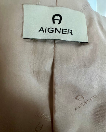 Aigner Vintage Blazer Beige 90s Old Money Style | Gr. 40 | Tailliert, Made in Italy