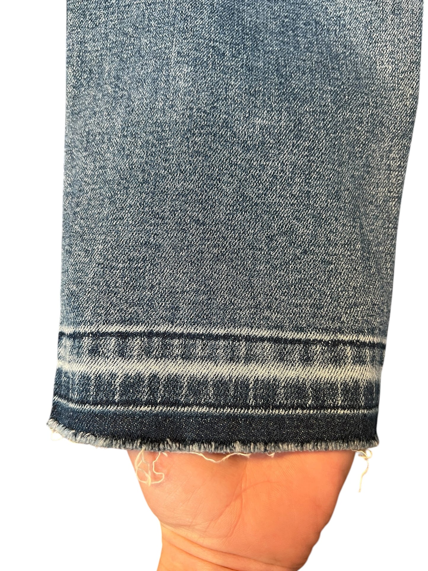 Escada Jeans Gr 40 M Medium Blue Strass Straight Fit Logo Detail Vintage y2k 2000er