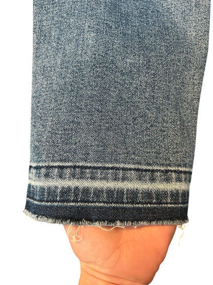 Escada Jeans Gr 40 M Medium Blue Strass Straight Fit Logo Detail Vintage y2k 2000er
