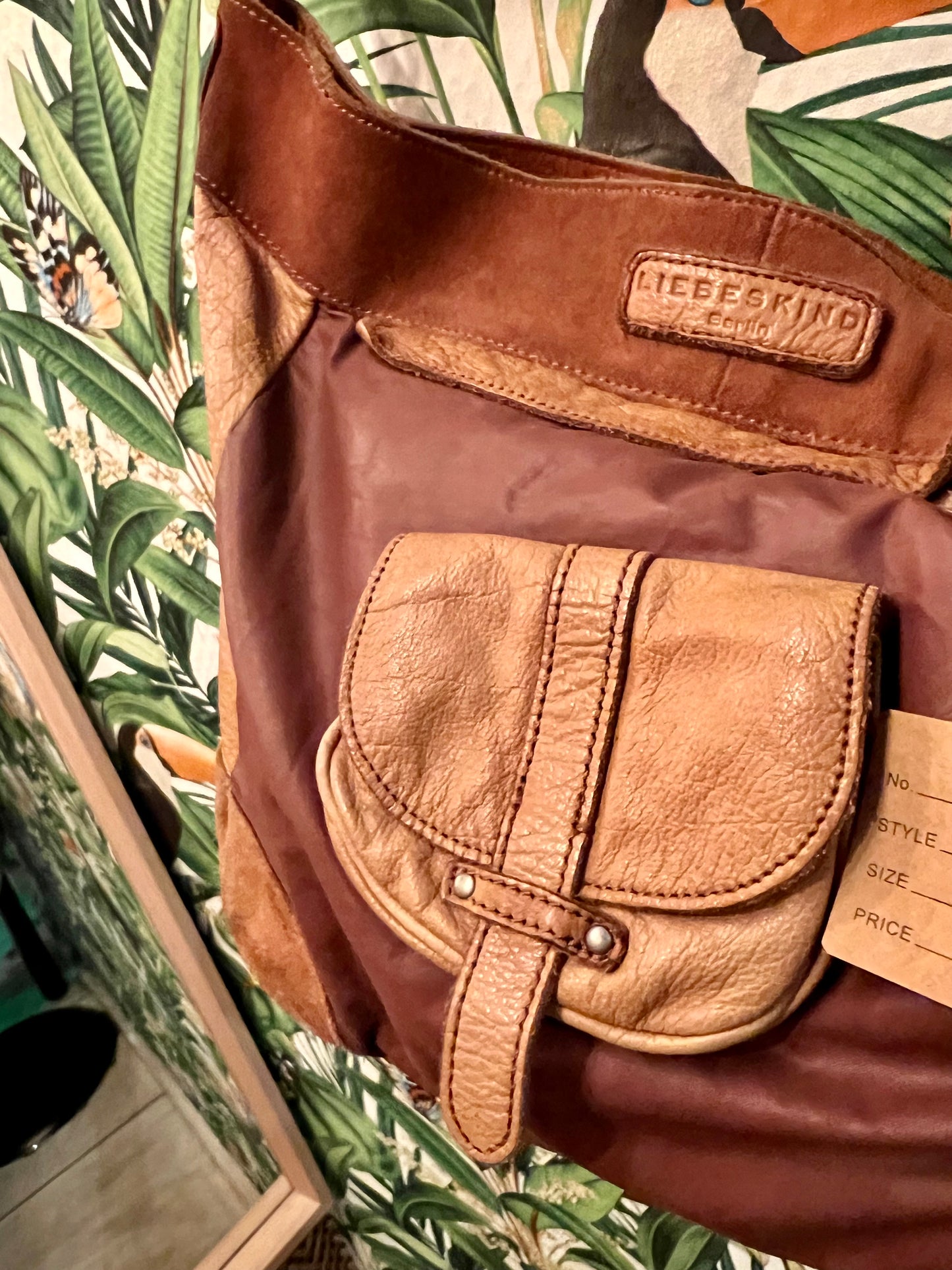 Große Liebeskind Berlin Tasche Braun Leder Wildleder Mix Boho