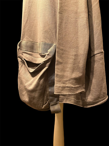 Rundholz Oversize Sweatshirt Grau Gr S – Longline, Used Look, Avantgarde, 100% Baumwolle