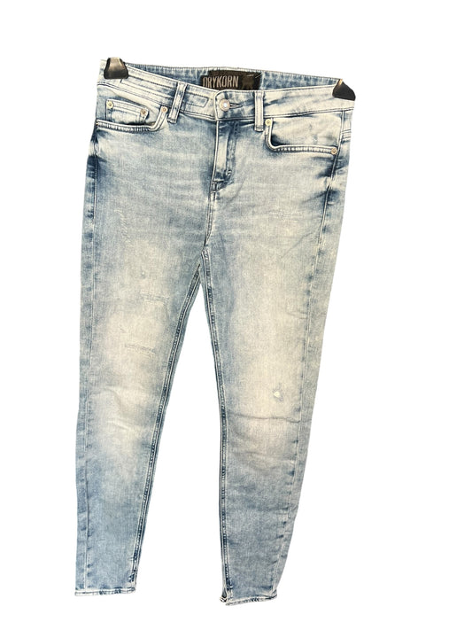 Drykorn Jeans W26 L32 Hellblau Slim Fit Tapered Used Look Y2K Denim Mid Waist Skinny