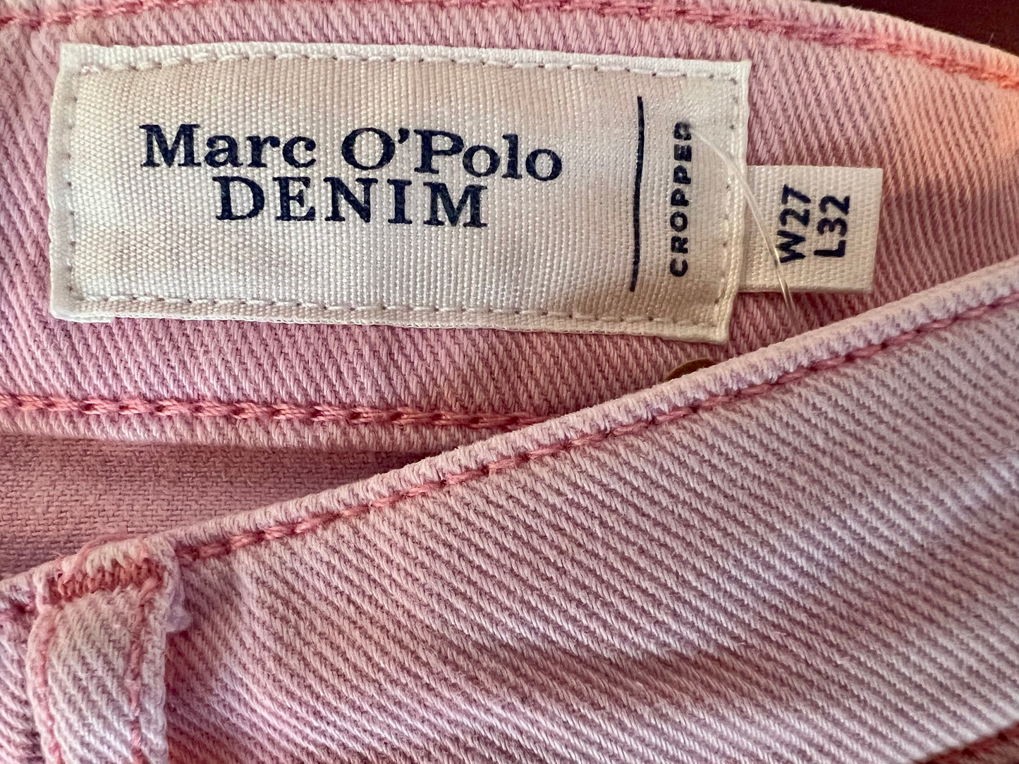 Marc O’Polo Jeans rosa W27 L32 Gr. 36 Y2K Slim Cropped Special Wash Used Look Marco Polo