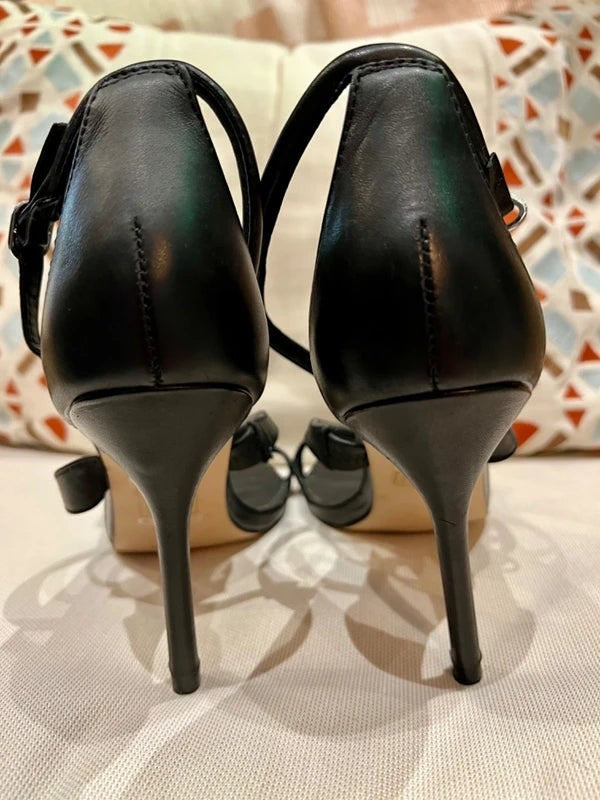 Aldo High Heels Leder Sandaletten Schwarz Gr. 39