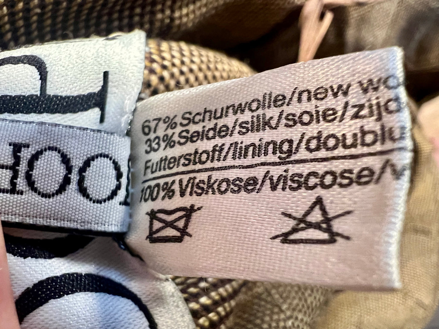 Vintage JOOP! Set Gr M 38 Schurwolle Seide Rock Blazer Dark Academia 80s 90s