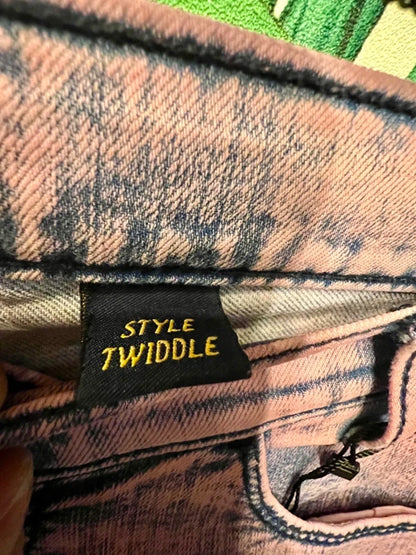 Killah Vintage Jeans W31 Gr 40 | Modell Twiddle | Rosa-Blau | Reißverschluss am Bein | Y2K 2000s