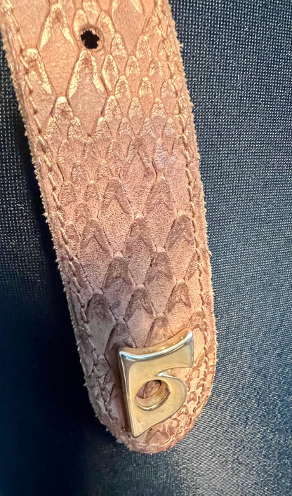 Vintage Gürtel braun | goldene Löwen-Metallschnalle | edles „n“-Detail | Statement-Piece | 80s/90s