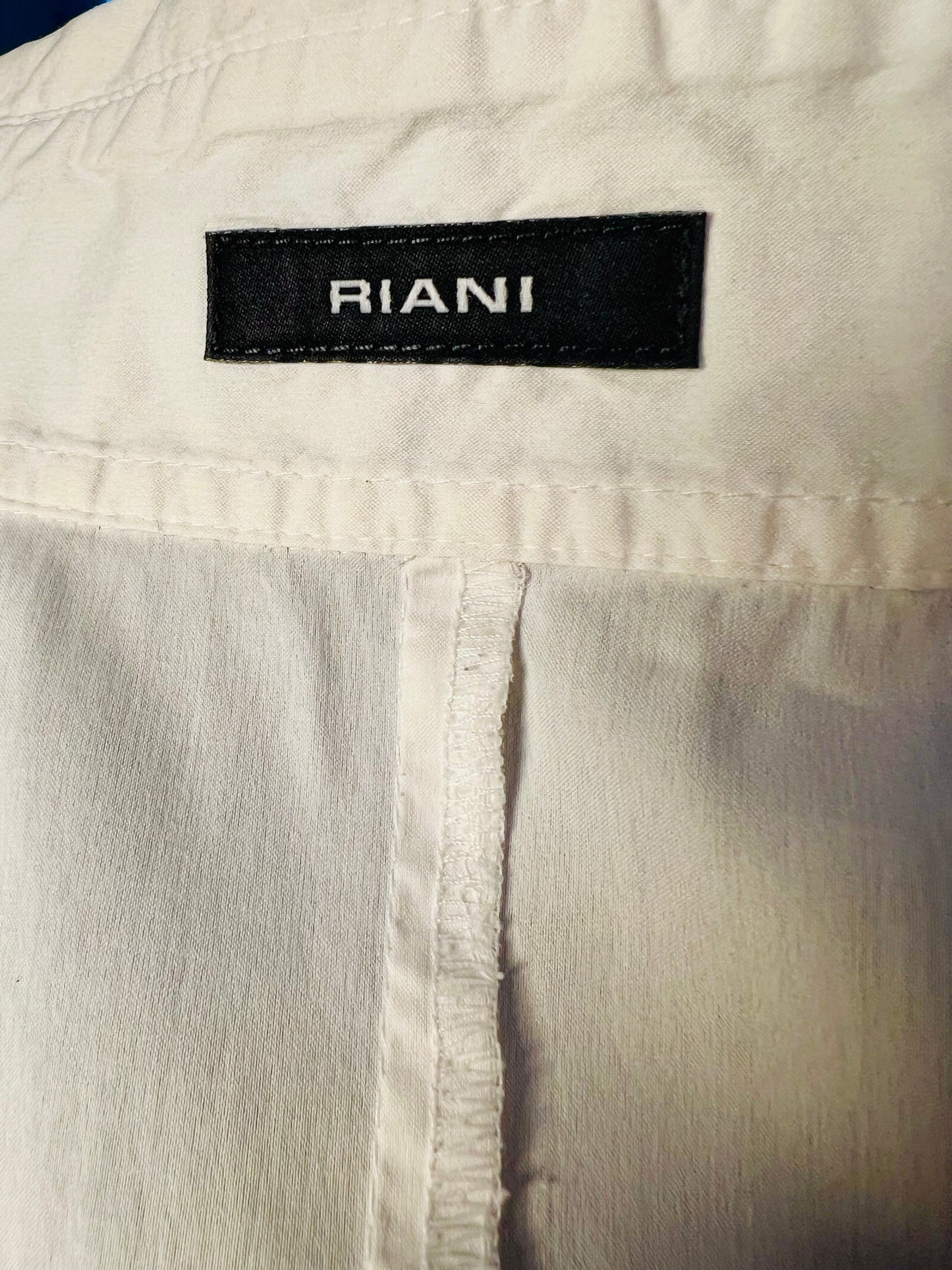 Riani Bluse Damen 40 M Weiß Tailliert Clean Minimalist Premium Basic y2k Old Money