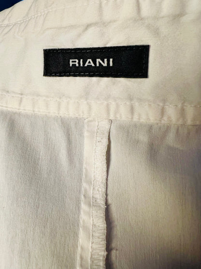 Riani Bluse Damen 40 M Weiß Tailliert Clean Minimalist Premium Basic y2k Old Money