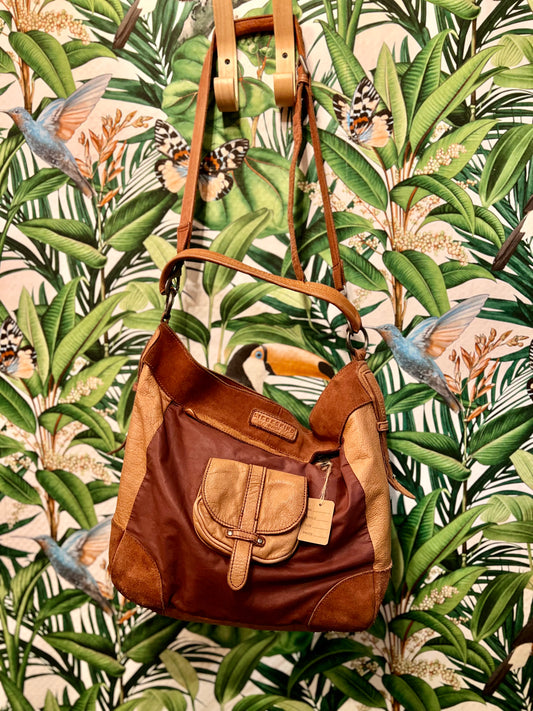 Große Liebeskind Berlin Tasche Braun Leder Wildleder Mix Boho