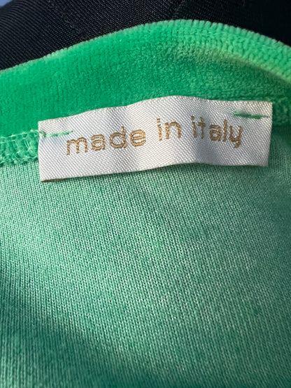 Made in Italy Nicky Sweatshirt Gr. 40 42 grün Velours Minimalist