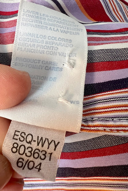 Tommy Hilfiger Bluse Vintage S 36 lila weinrot gestreift Top Zustand y2k 90s