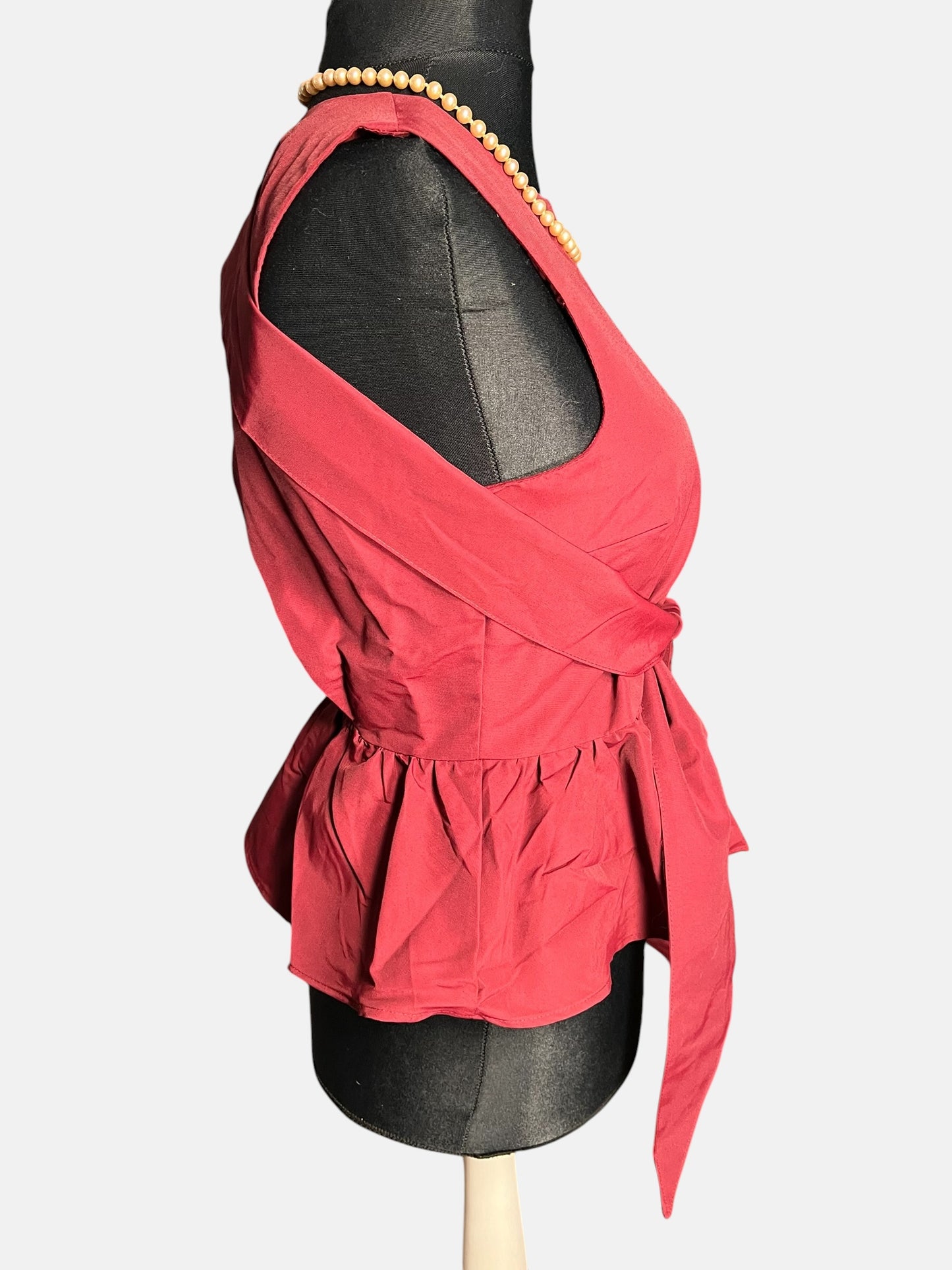 Sara's Choice: H&M – Top mit Band weinrot  | Gr. 36 38 S M | Dark Alternative