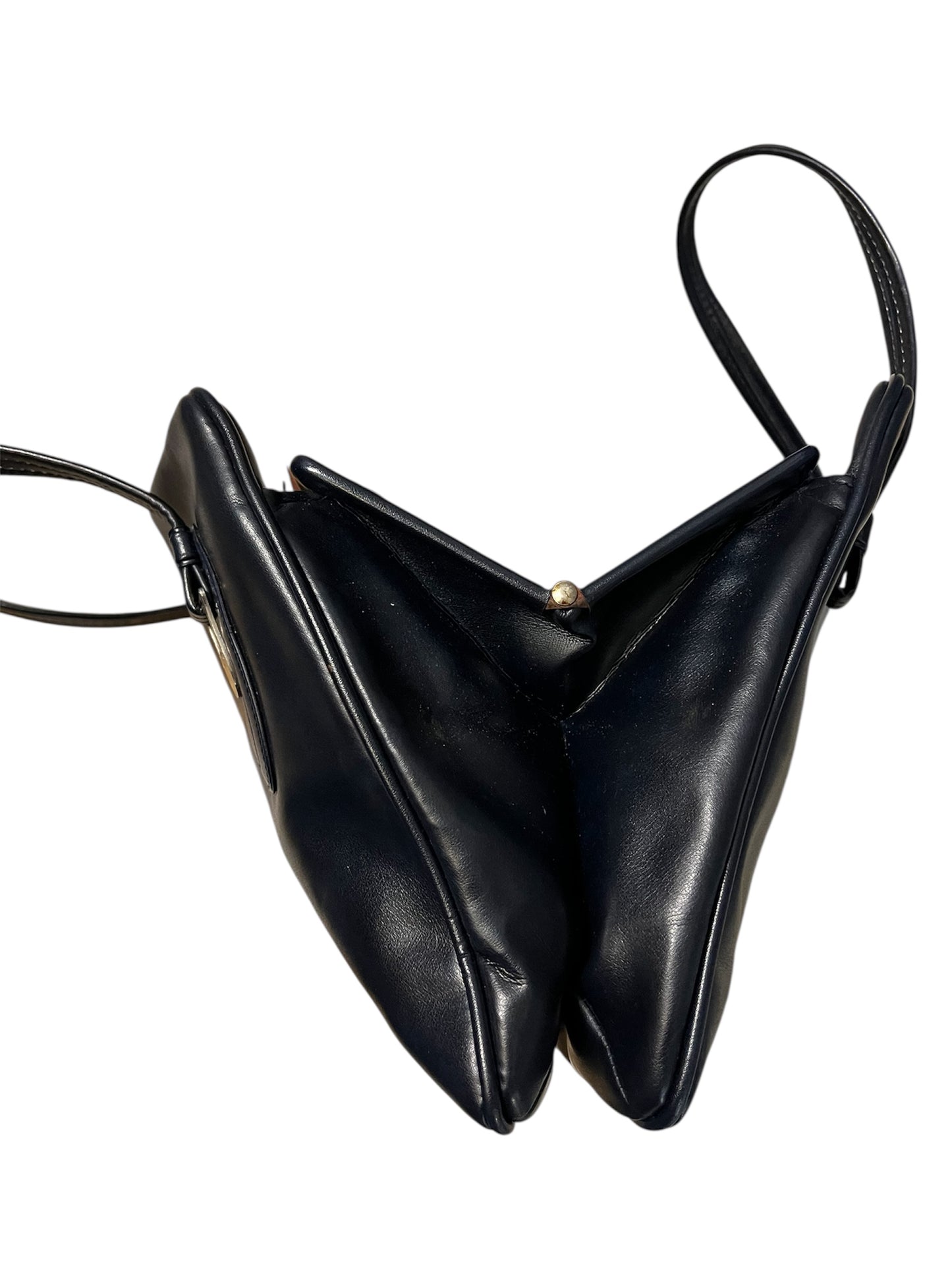 Vintage Handtasche blau silber | 70er 80er | Klickverschluss | 3 Fächer | elegant & geräumig