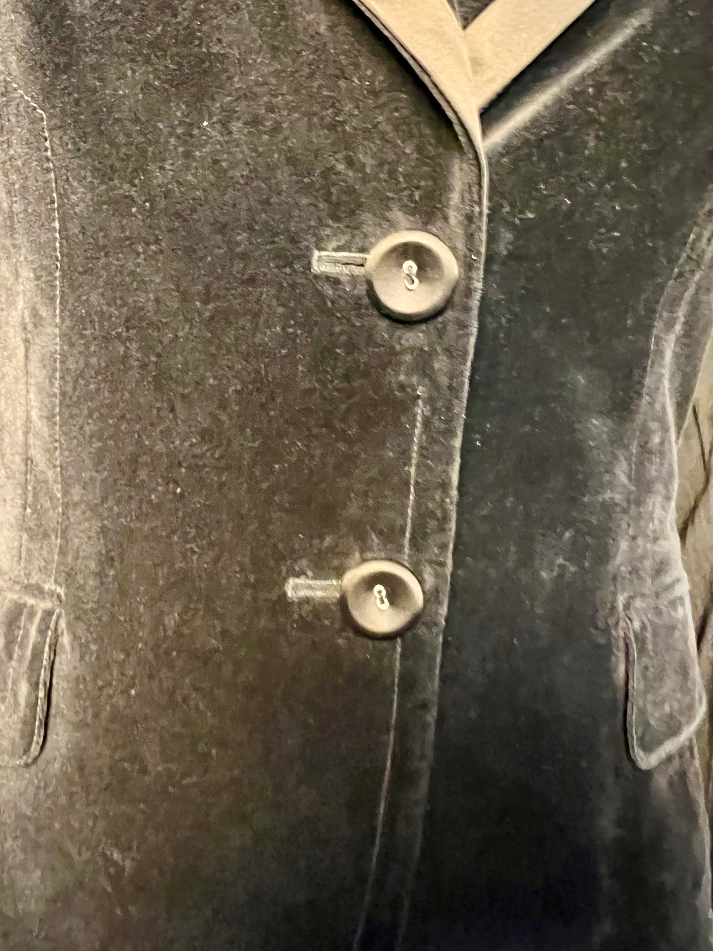 Vintage Samt Blazer Schwarz Gr. 40 Esprit Collection – Velvet Jacket Y2K 90s Chic