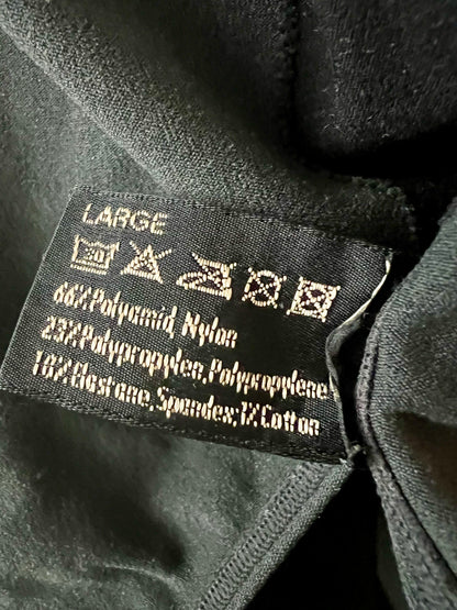 Wolford Vintage Body Gr. L – 90s 2000s Made in Austria – Schwarz Grau Langarm – Designer Minimalism