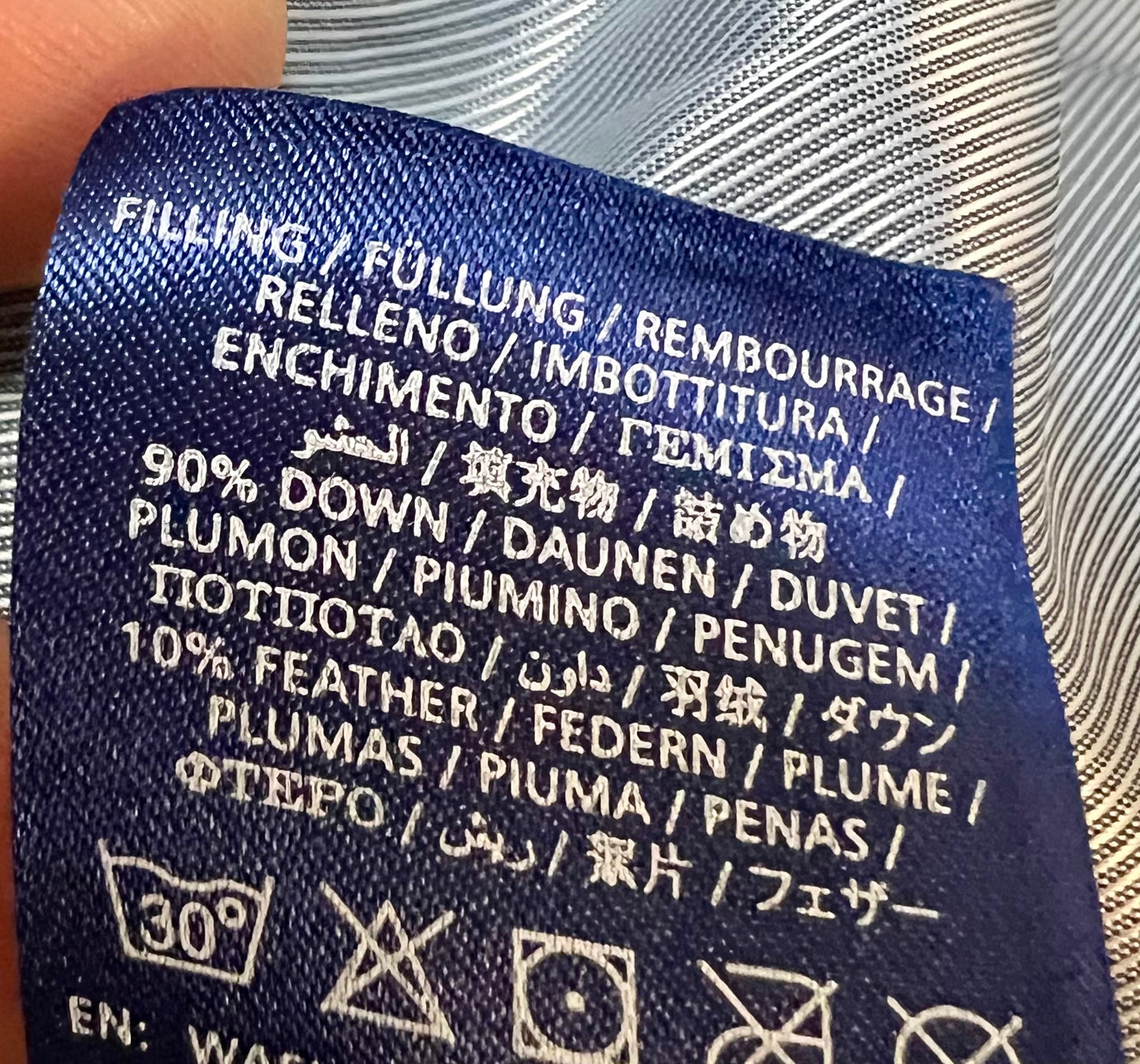 GANT Daunenjacke Herren L • Graumeliert • Steppjacke 90% Daunen • Hochwertig & neuwertig