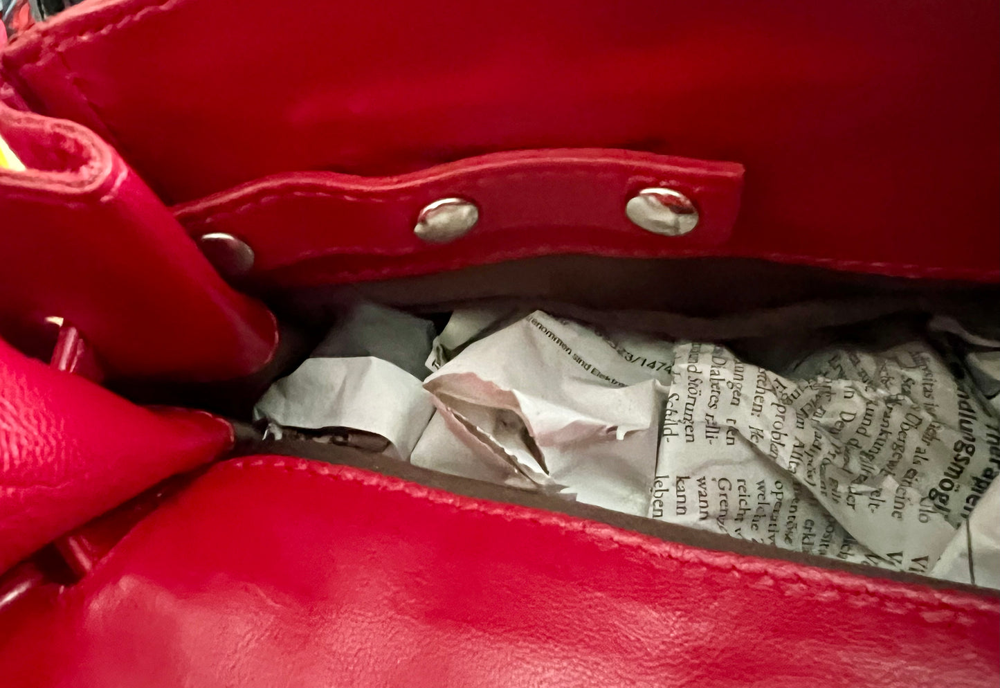 Vintage Tasche Iris Horbach Rot – Leder & Samt | Verstellbar 90s y2k