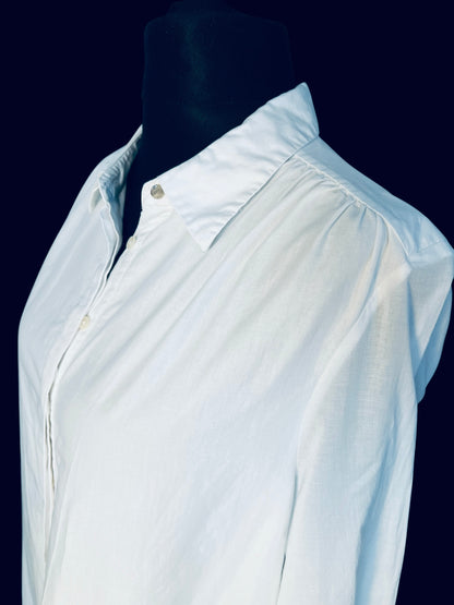 Tommy Hilfiger Vintage Bluse 38 40 M L Weiß Lochmuster Goldknöpfe Y2K