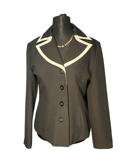 Sara's Choice: Orsay Vintage Blazer 90s y2k schwarz weiss | Gr. 40 | Dark Alternative