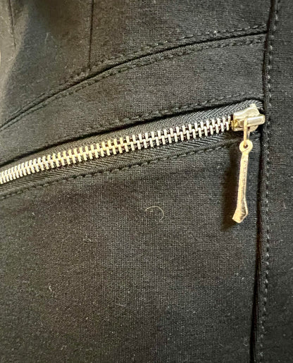 Edgy Bikerjacke / Blazer Gr. 36 - 38 | Schwarz | Silber‑Nieten & Reißverschlüsse | Rockig