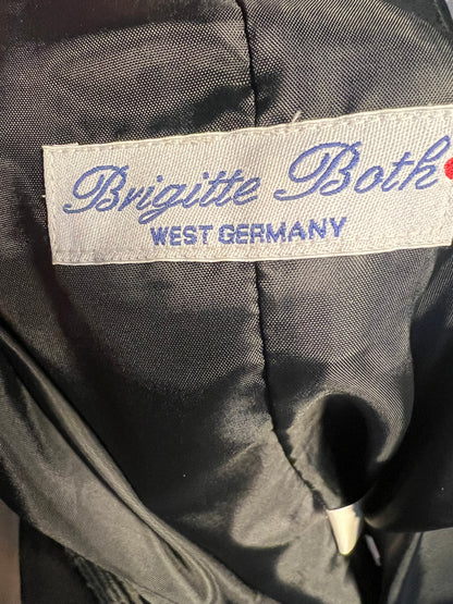Sara's Choice: Vintage Brigitte Both Rock Samt Muster grau schwarz 50s | Gr. 38 M | Dark Alternative