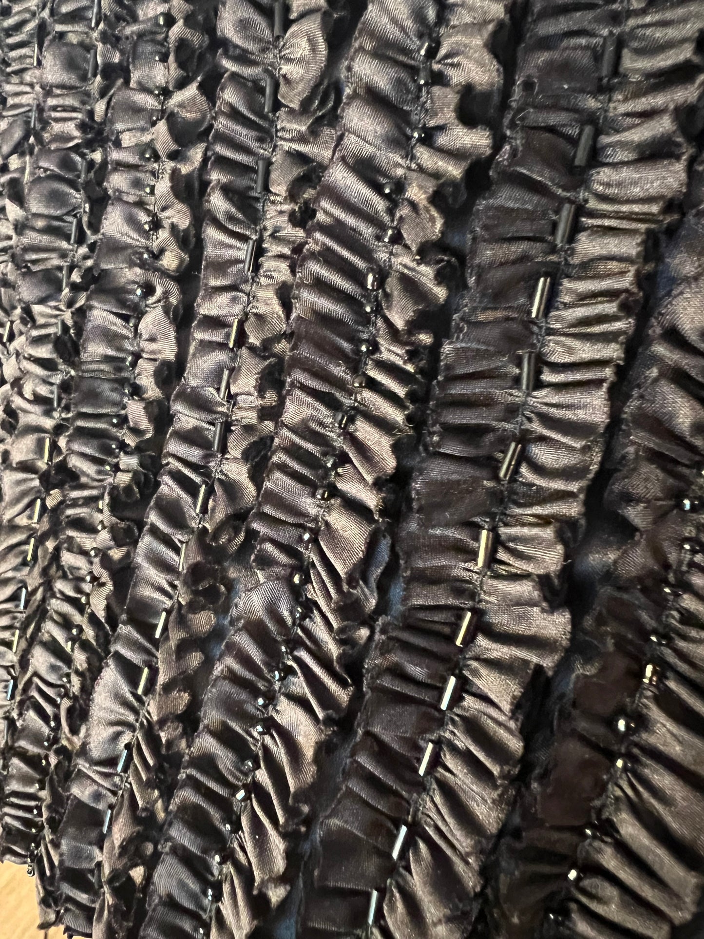 Vintage Kleid By Malene Birger Gr. 38 Elinoa 100 % Seide Schwarz Perlen Knöpfe Taillengürtel