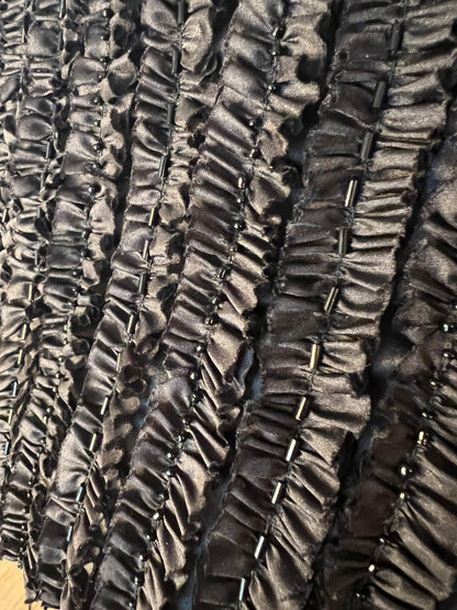 Vintage Kleid By Malene Birger Gr. 38 Elinoa 100 % Seide Schwarz Perlen Knöpfe Taillengürtel