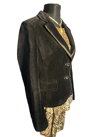 Vintage Samt Blazer Schwarz Gr. 40 Esprit Collection – Velvet Jacket Y2K 90s Chic
