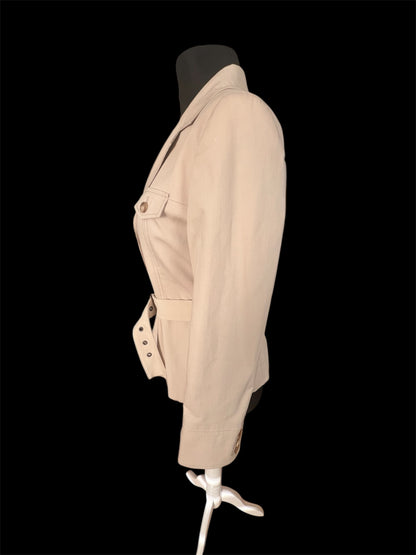 Aigner Vintage Blazer Beige 90s Old Money Style | Gr. 40 | Tailliert, Made in Italy