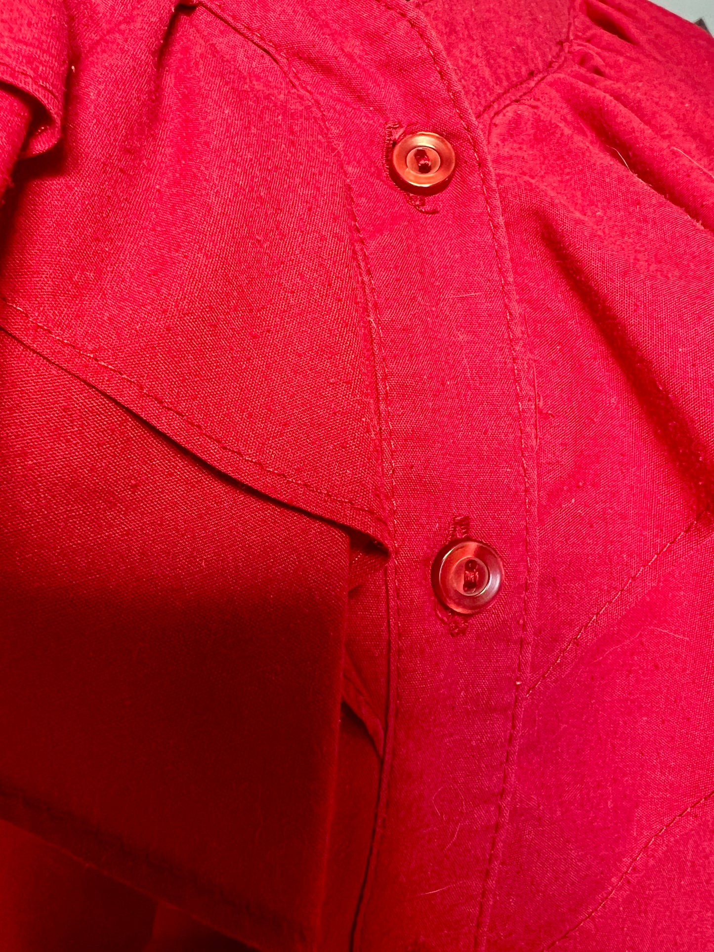 Vintage Malco Modes Bluse Weinrot Rüschen Gr. 42 44 XL Dark Academia USA 90s y2k