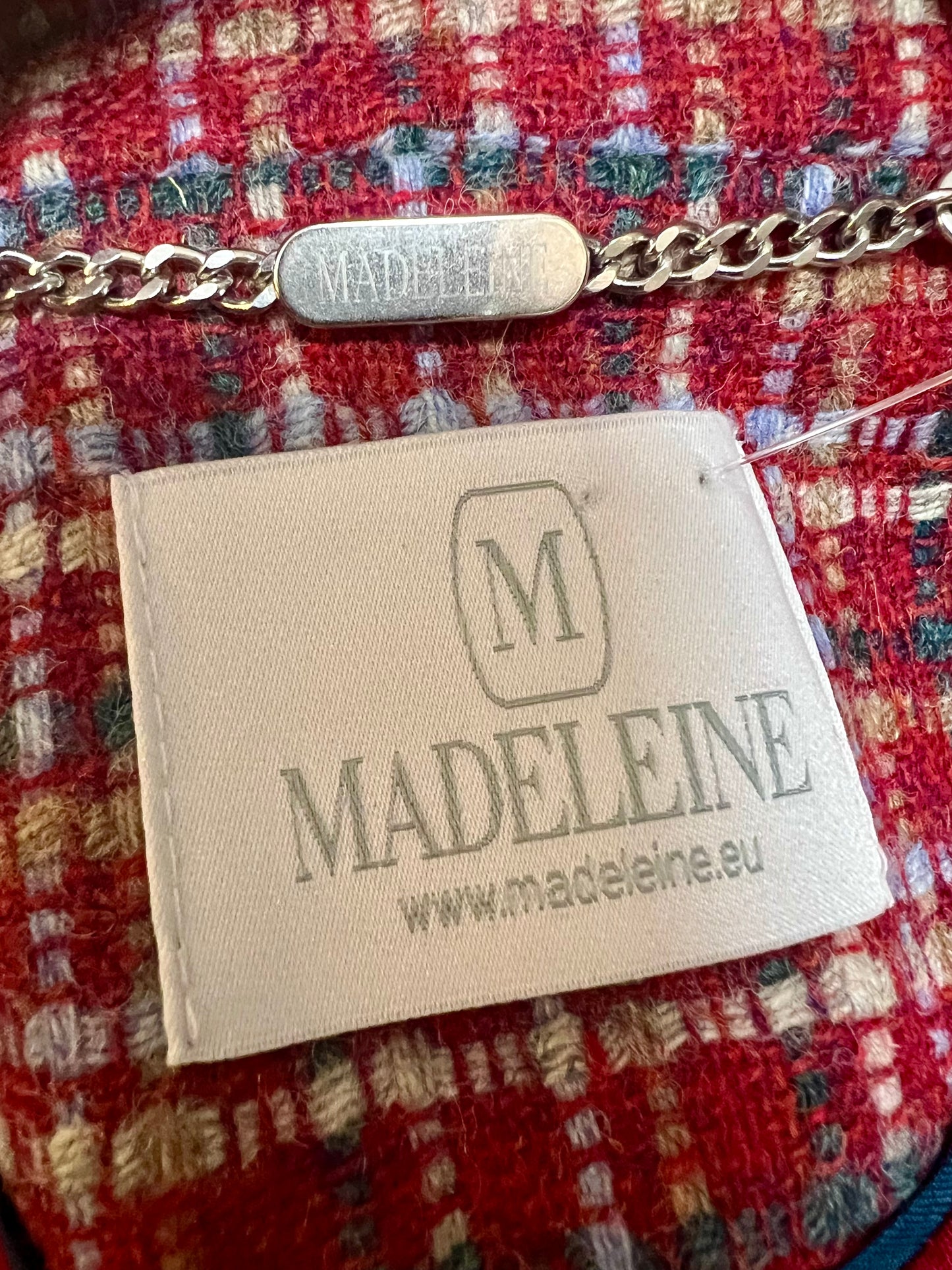Madeleine Vintage Blazer Gr. 34 | 100% Wolle | Fischgrät | Old Money Preppy | Löwenknöpfe