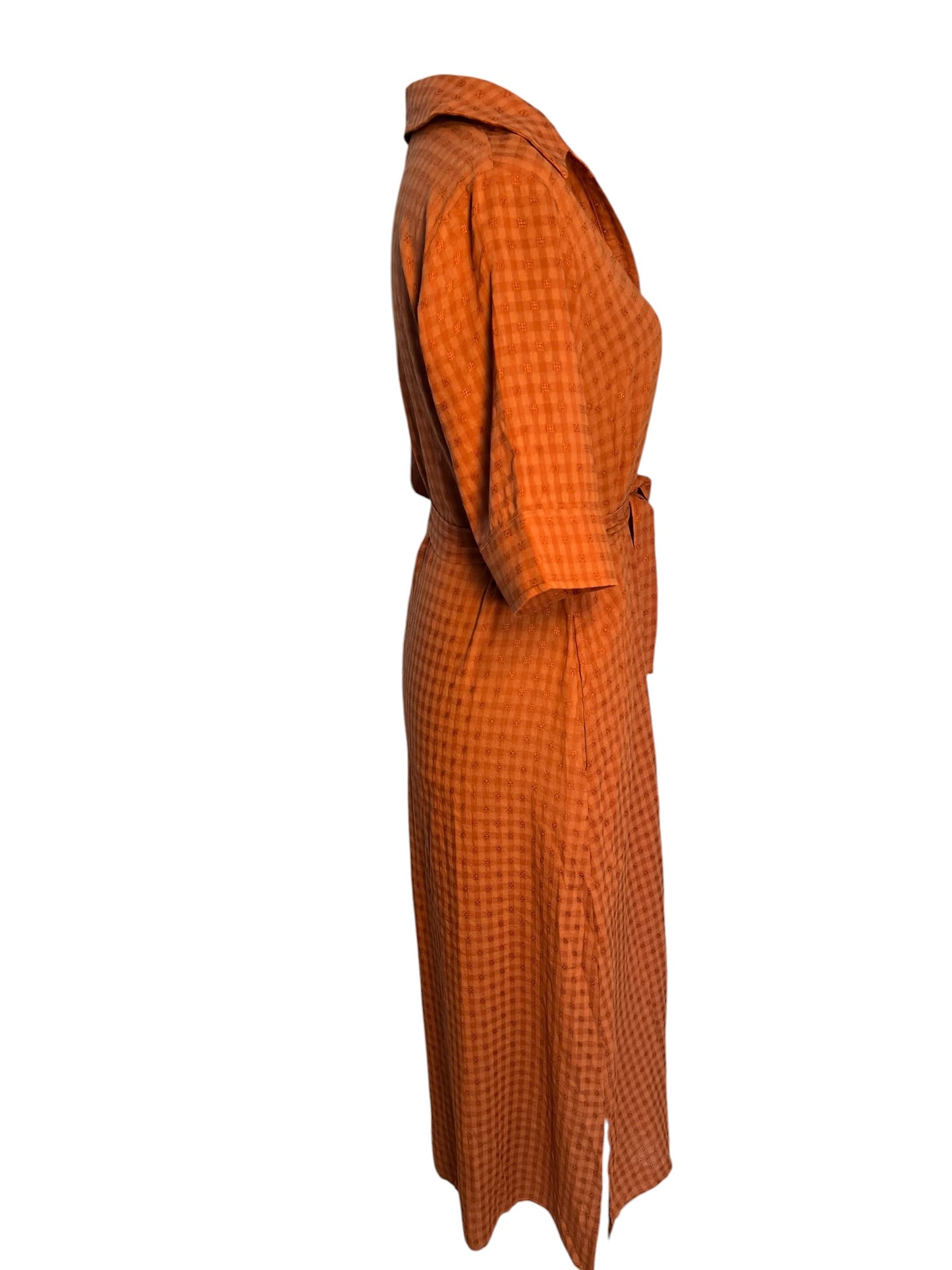 Sara's Choice: Disturbia – Blusenkleid Kleid Viskose Baumwolle Kupfer Rost| Gr. 40 | Dark Alternative