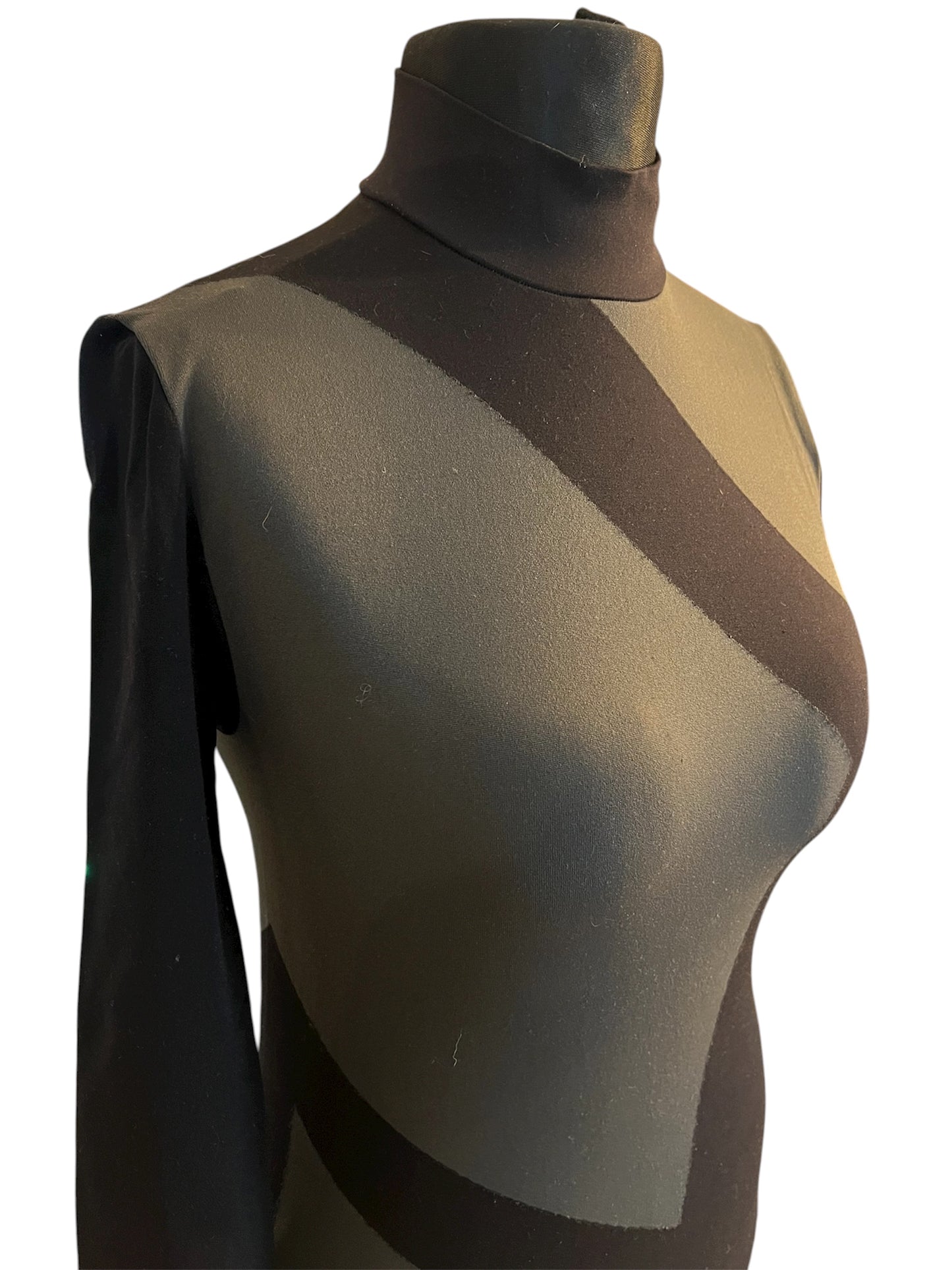 Wolford Vintage Body Gr. L – 90s 2000s Made in Austria – Schwarz Grau Langarm – Designer Minimalism