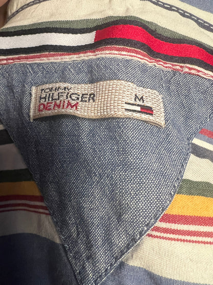 Tommy Hilfiger Denim Vintage Bluse gestreift | Gr. 36 S Y2K Used Look
