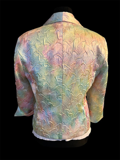 Vintage Joseph Ribkoff Blazer Pastell 40 M Y2K Crashoptik Rainbow