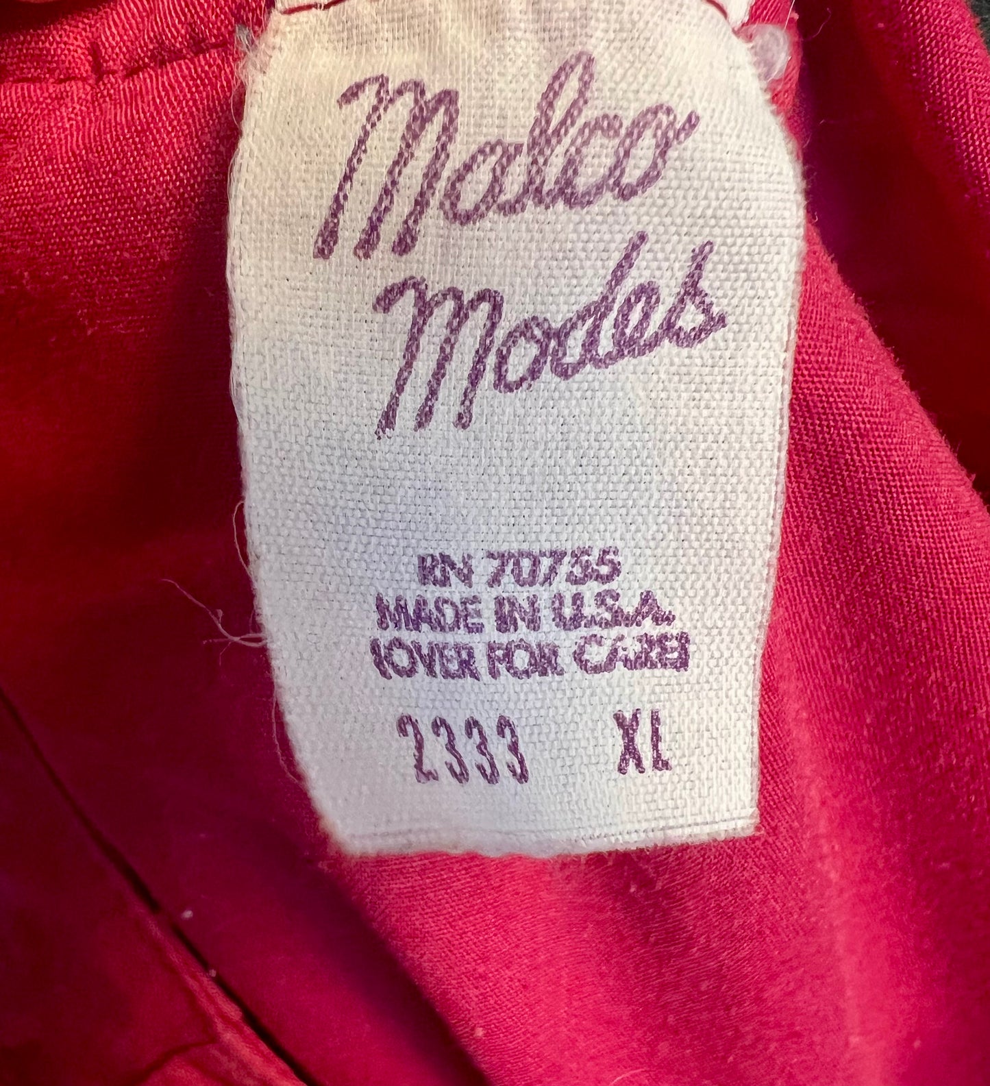 Vintage Malco Modes Bluse Weinrot Rüschen Gr. 42 44 XL Dark Academia USA 90s y2k