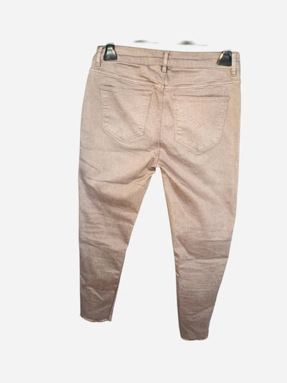 Lascana Jeans grau Schnürung Bein Gr. 38 40 Skinny Lace Up Y2K